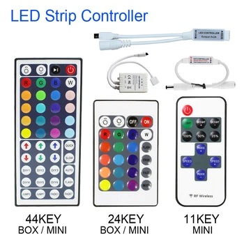 

RGB Led Controller DC 5V 12V 24keys Box 44keys 11keys 17key Mini Remote Control Dimmer for SMD 3528 5050 2835 Led Strip Light
