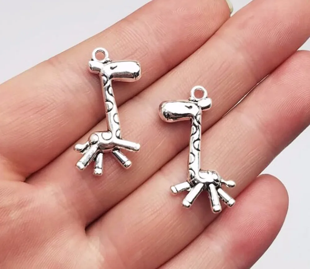 

20pcs/lot--29x15mm, Antique silver plated Giraffe Charms ,DIY supplies, Jewelry accessories