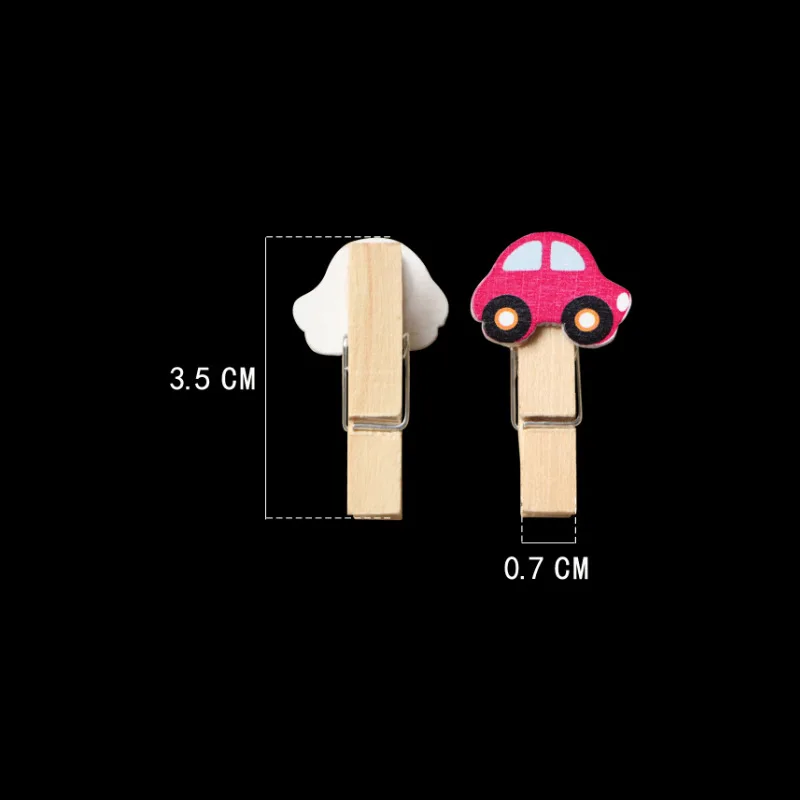 10 шт. 35x7 мм DIY мультфильм автомобиль Деревянные прищепки зажимы офисные декоративные аксессуары для вечеринок фото подвешенные прищепки
