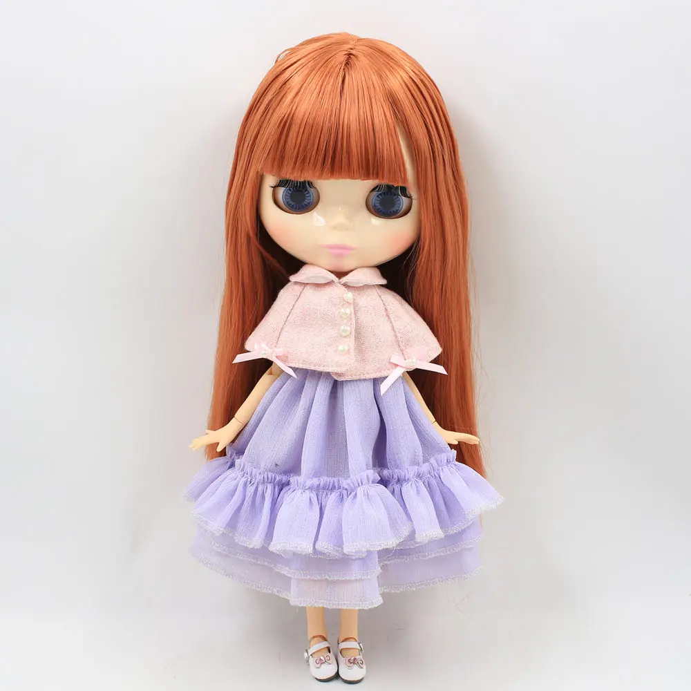 Ледяной обнаженный завод Blyth кукла серии No. 260BL0484 красный каштановый волос белая кожа 1/6 суставное тело Neo