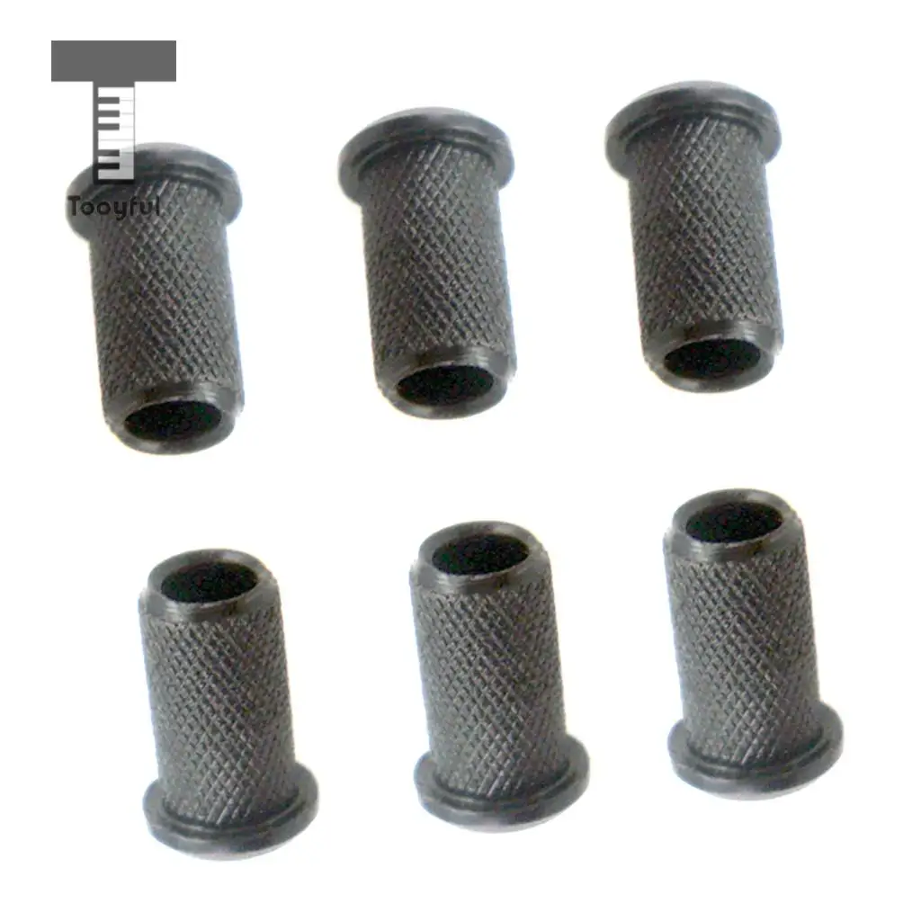 Tooyful 6pcs/set Guitar String Thru Body Ferrules Bushing Set for Electric Guitar Parts Accessories