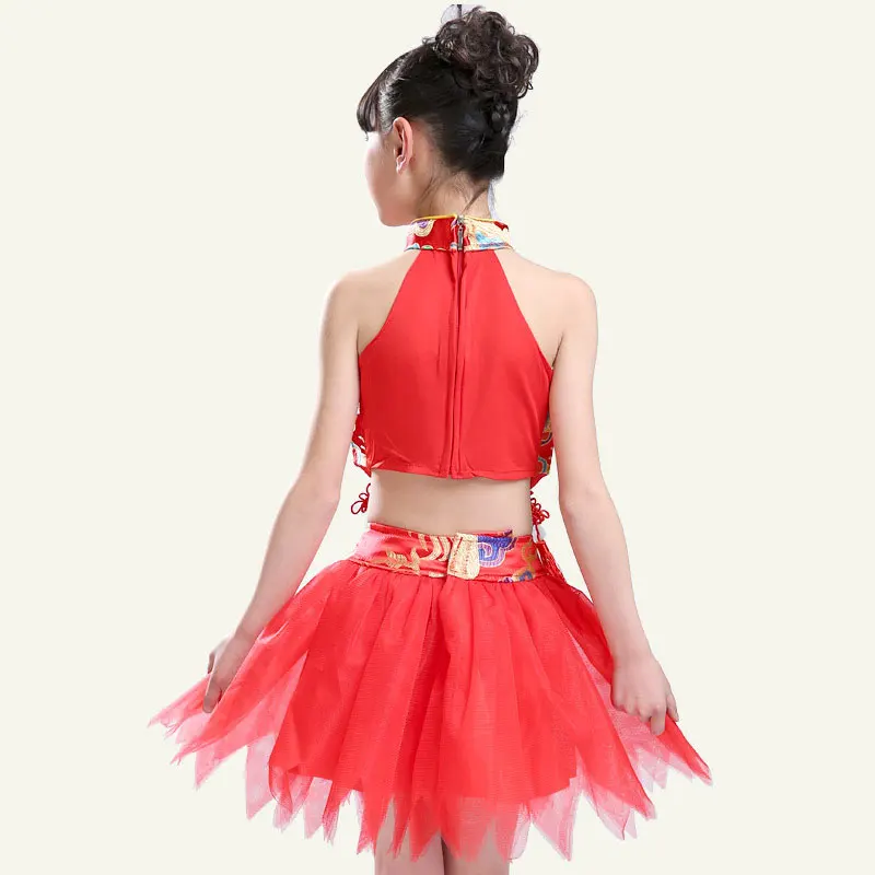 Детский танцевальный костюм с блестками и перьями|dance costume|stage performancedance performance