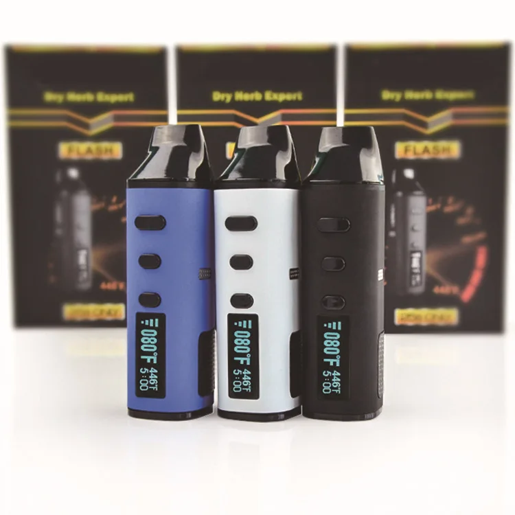 

LvSmoke Flash Dry Herb & Wax Vaporizer 2200mAh Temp Control Battery Mod with Ceramic Heat-Chamber Herbal Portable Vape Pen Kit