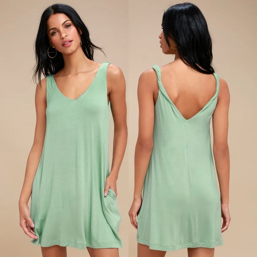 

Casual Women Summer Tank Tops Solid Color Female Long Top Tee Elegant Summer Plus Size Camis