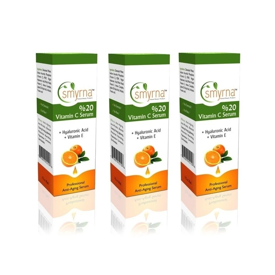 3 of VITAMIN C Serum + Vitamin E + Vegan Hyaluronic Acid + Amino 1oz. 30ml (3)