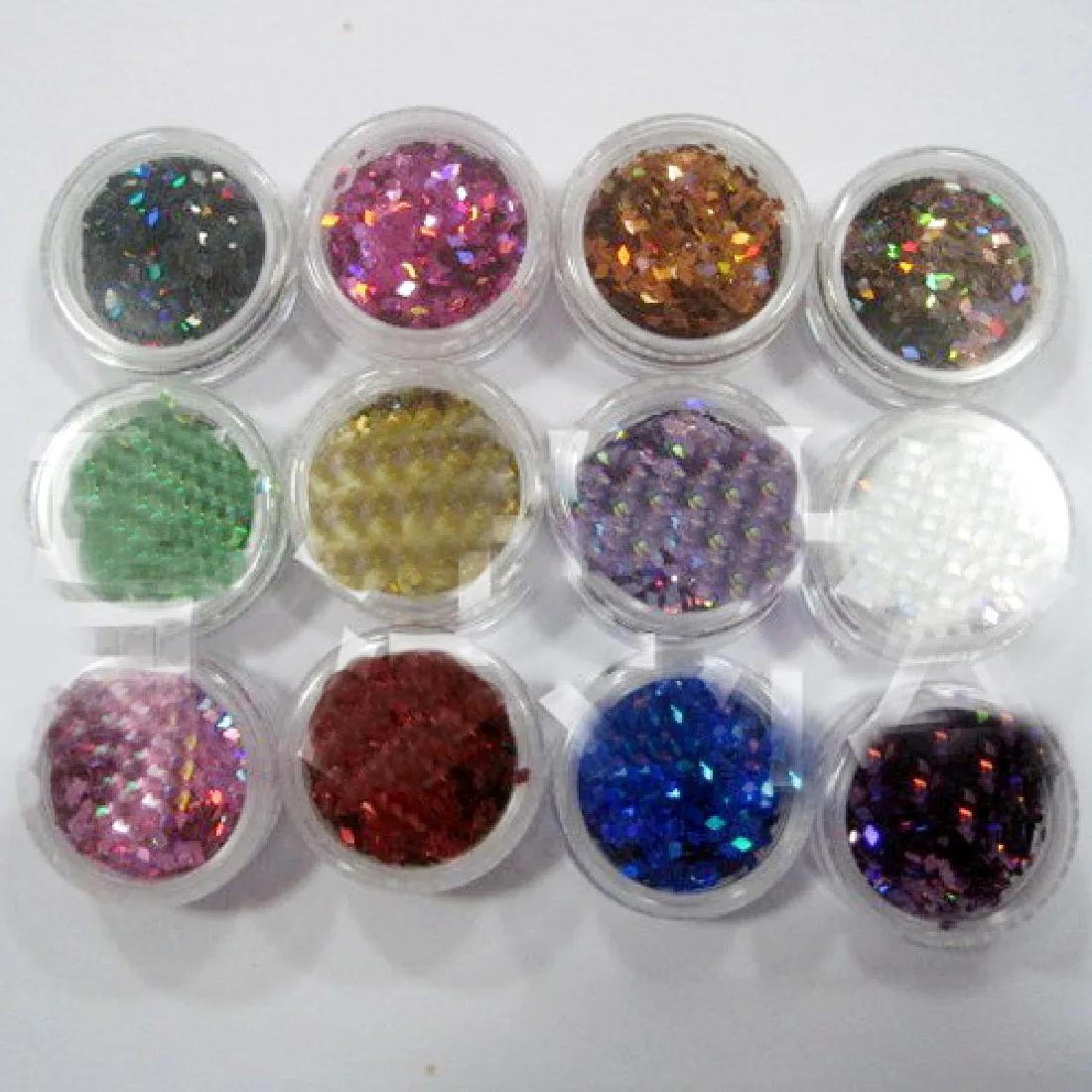 

2016 beauty Hot Sale 12pcs/set Colors Nail Art Acrylic 3D Rhombus Glitter Shape Sequins Powder