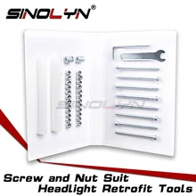 Набор для модификации автомобильных фар DIY, набор винтов и гаек с буферной трубкой для крепления 3," биксеноновых линз проектора в фаре