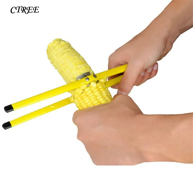 

CTREE Stainless Steel Stripping Device Corn Threshing Corn Grain Corn Husker Peeling Creative Yellow Device Kitchen Gadget C508