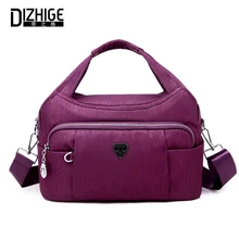 DIZHIGE брендовая модная Водонепроницаемая нейлоновая женская сумка, высокое качество, сумки через плечо для женщин, одноцветная сумка-мессенджер на молнии для женщин