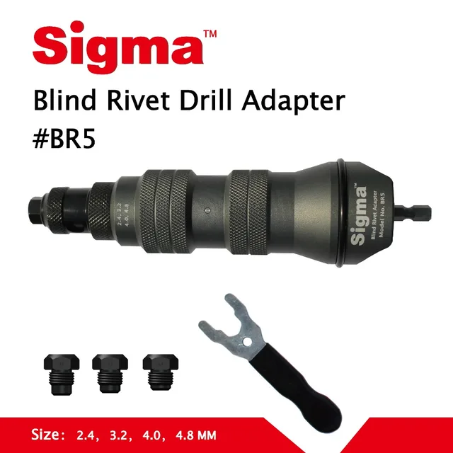 Sigma #BR5 Blind Pop Rivet Drill Adapter Cordless or