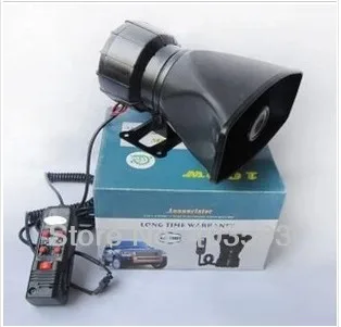 5 TONE Electronic Car Emergency Warning Siren Alarm Loudspeaker Annunciator DC12V PA System