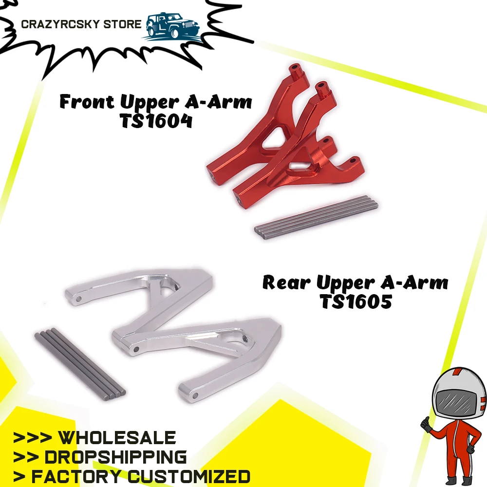 RCAWD 2PCS Alloy Front/Rear Upper Suspension Arm A-Arm For Rc Hobby Car 1/16 Traxxas Slash a-Arm 6061-T6 7031 7032 Hopup Parts | Игрушки и