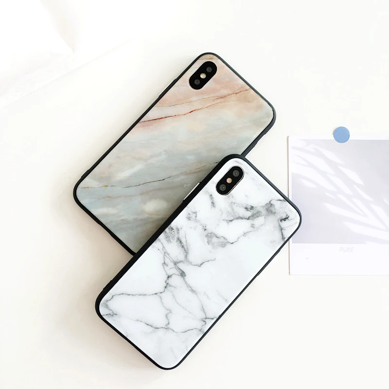 GlamPhoneCase модный мраморный стеклянный чехол для телефона iPhone11Pro XS Max XS XR 8 8plus 7 7plus 6/6s Plus жесткий чехол