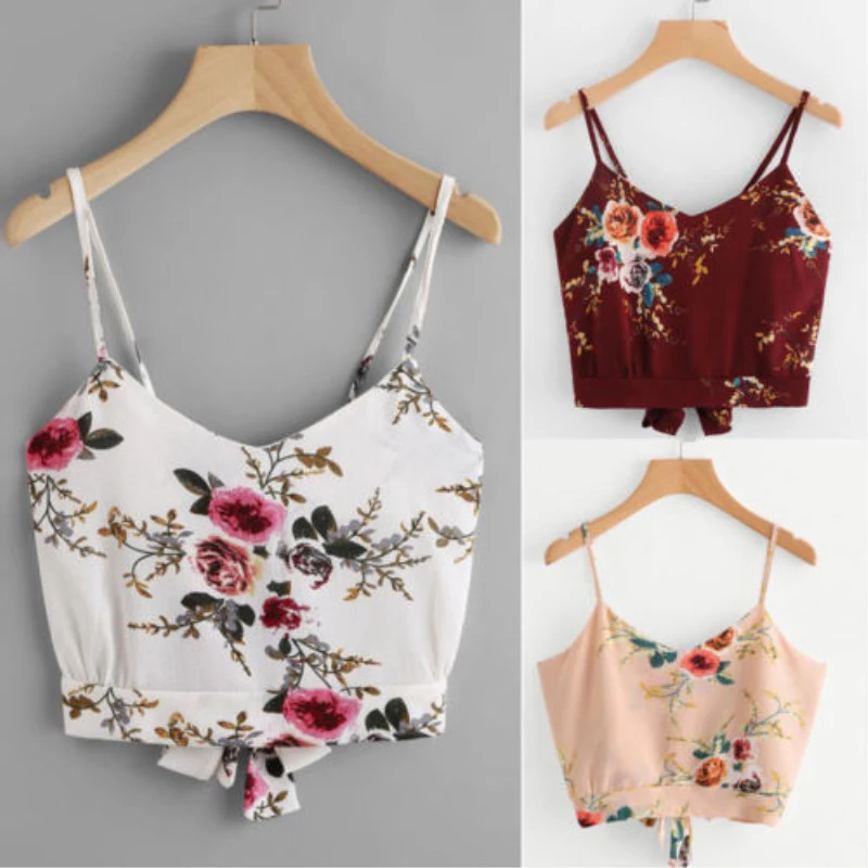 

V-neck Stripe Tank Top Lace-up and Button Back Sleeveless Blouse Women Sexy Summer Spaghetti Strap Top AM0369