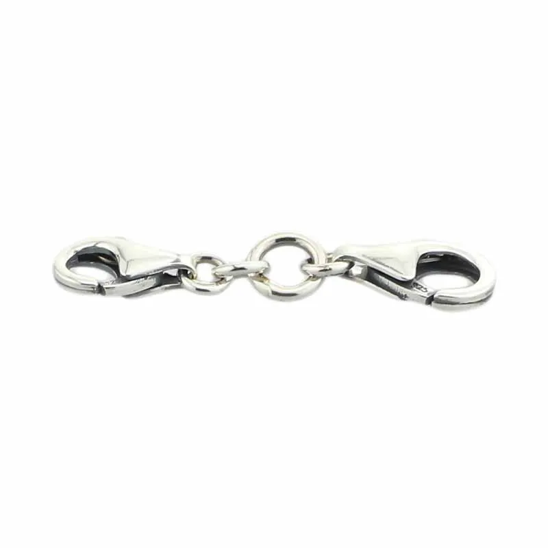 Solid 925 Sterling Silver Lobster Clasp Chain Charm Fit European Troll