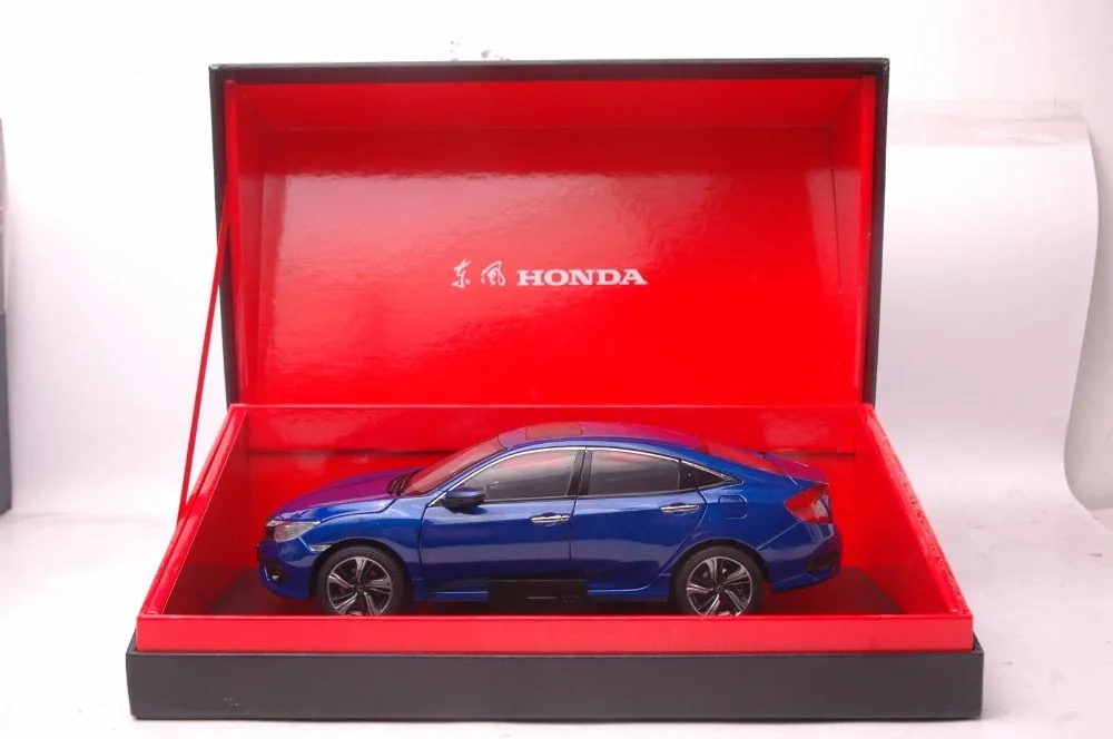 1:18 литья под давлением модель для Honda Civic MK10 синий Седан сплав игрушечный автомобиль миниатюрная коллекция подарки