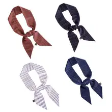 Мода для девочек-подростков шарф с полосатым принтом шифон воротник шарфы Повседневное подарок