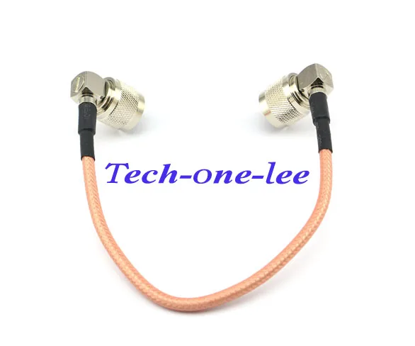 10 шт./лот n-типа удлинитель N кабель со штыревыми соединителями на обоих концах для подключения вилка правый угол переходник, rf-адаптер косичка соединительный кабель RG142 20 см