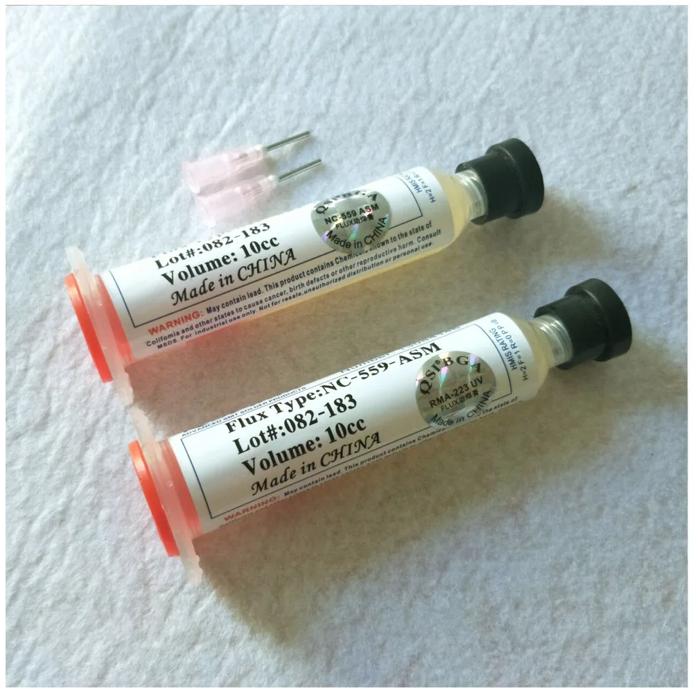 

2pcs/lot 559 10cc NC-559-ASM Flux paste lead-free solder paste solder flux + Needles
