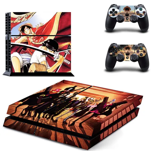 Аниме одна деталь Луффи PS4 кожи наклейка для sony playstation 4 консоли и 2 контроллеров PS4 кожи Стикеры винил - Цвет: DPTM1483