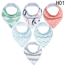 6 шт/лот различных стилей нагрудники хлопок печати очаровательные детские Нагрудник слюнявчик полотенце слюнявчик для мальчиков и девочек