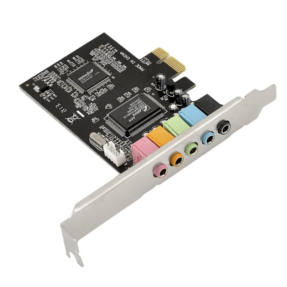 Расширенная плата PCIe express расширения PCIE 5.1CH адаптер преобразователя звуковой