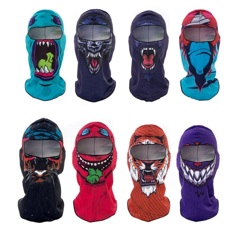 buy Outdoor Mask Biking Hiking Climbing Fitness Sport Printed Cycling Face Mask Multi Function Windproof Head Scarf Riding Mask