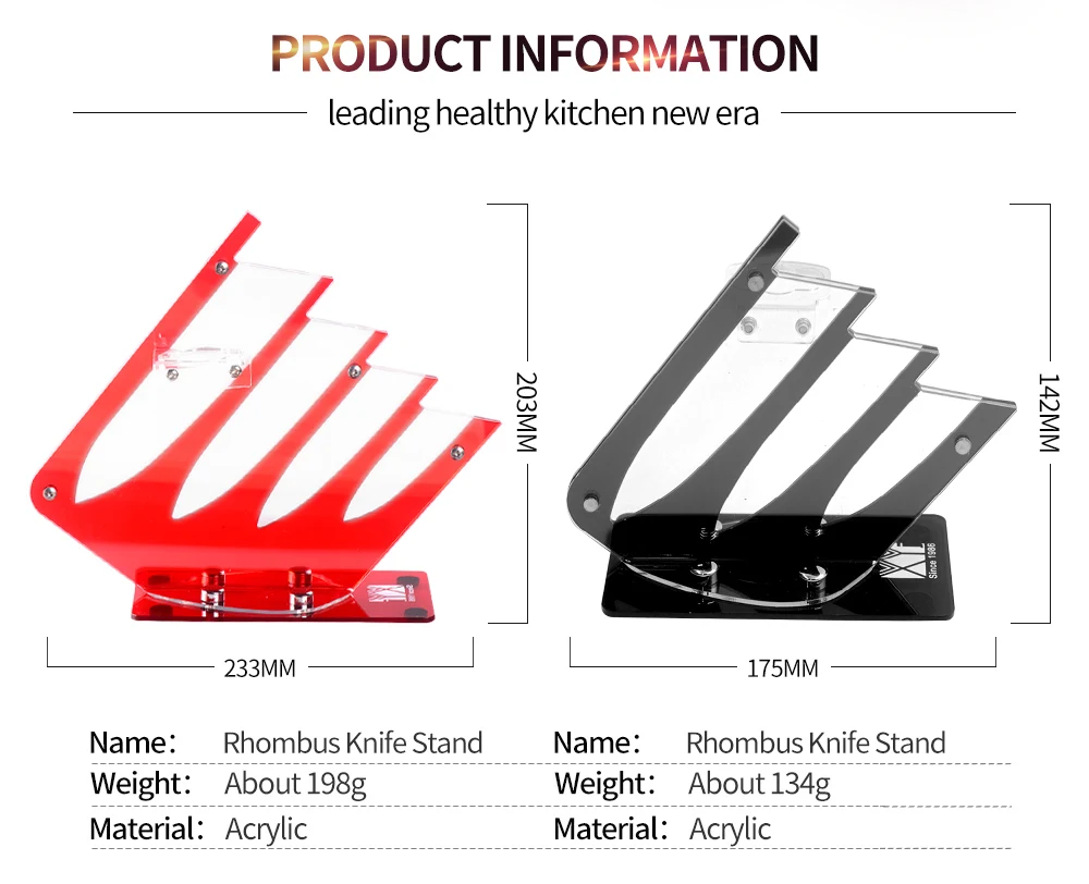 XYj керамический держатель для кухонных ножей прочный акриловый кухонный нож подставка модная кухонная посуда профессиональная 4 шт./5 комплект ножей блок