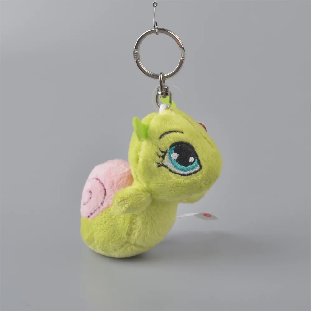 

5 Pcs Green Snail Pendant Stuffed Plush Keyring, Key holder / Keychain Gift Free Shipping