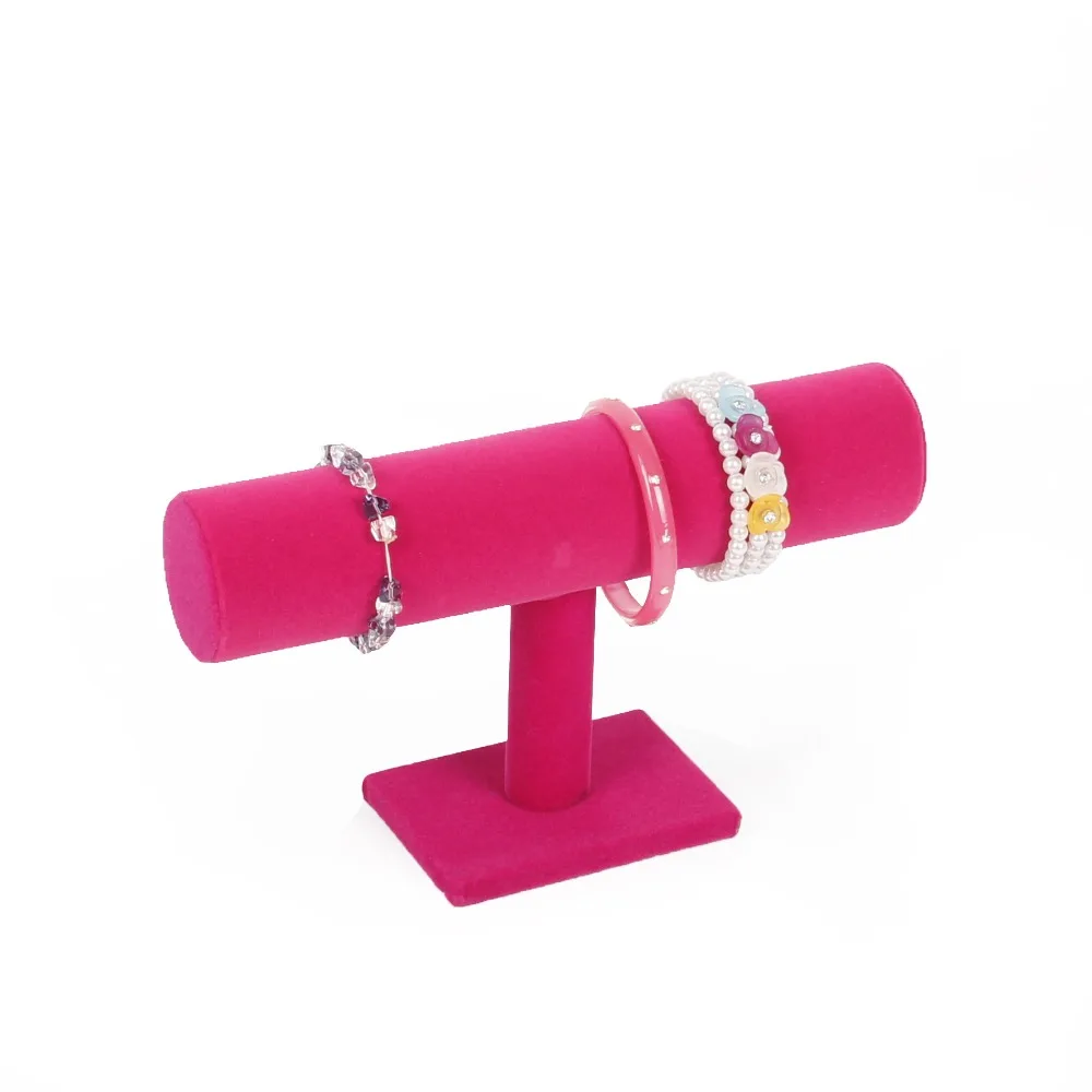 1PCS 23cm High Quality Vintage Black Leather Velvet Bracelet Chain T-Bar Rack Watch Jewelry Organizer Hard Display Stand Holder 1PCS 23cm High Quality Vintage Black Leather Velvet Bracelet Chain T-Bar Rack Watch Jewelry Organizer Hard Display Stand Holder