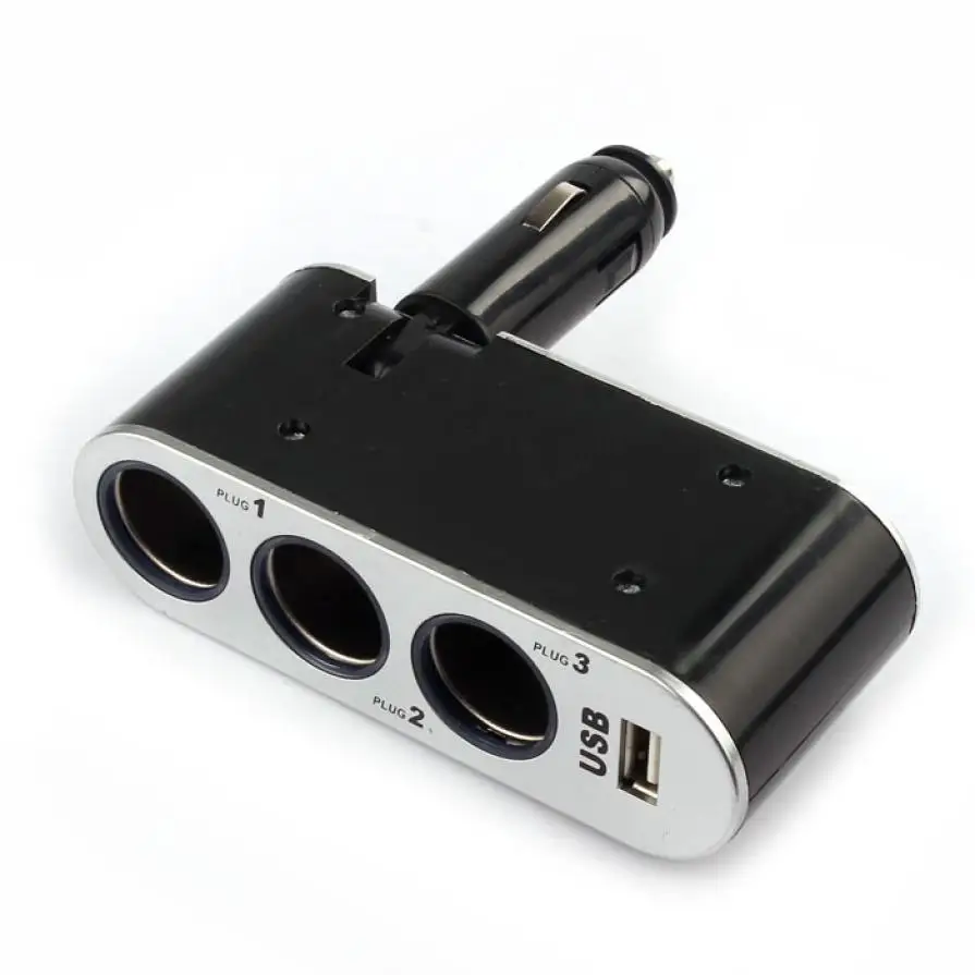 12 V/24 V 1 To 3 Cargador USB источник питания зарядное устройство адаптер и тройное гнездо для мобильного телефона Carregador De Carro