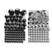 Motorcycle Chrome ABS Bolt Toppers Bolt Cap For Harley-Davidson Softail Twin Cam 1984-2006 2005 Silver/Black 87 pcs
