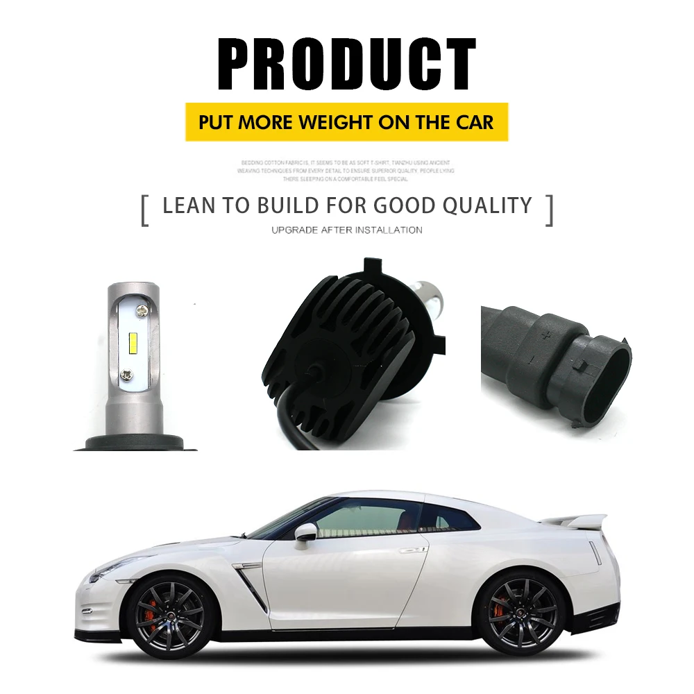 Modifygt S1 H4 Led H7 H1 Автомобильные светодиодные лампы для фар авто 9005/HB3 9006HB4 LED
