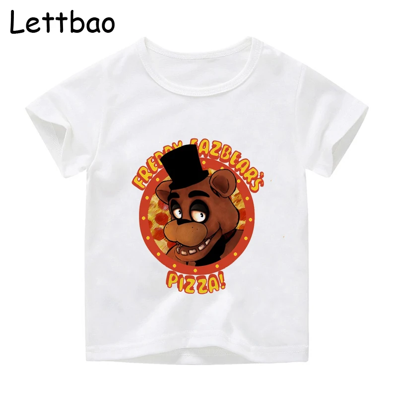 Fnaf Boy's Popular Five Night At Freddy T Shirt Cartoon T-shirt Cute Girl Top Cotton Short-sleeved T-shirt Children's Clothes