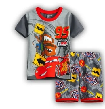 Популярная одежда для мальчиков и девочек; пижамы для малышей; летний детский комплект с короткими рукавами; детская одежда для сна с рисунком Человека-паука и Минни - Цвет: 11