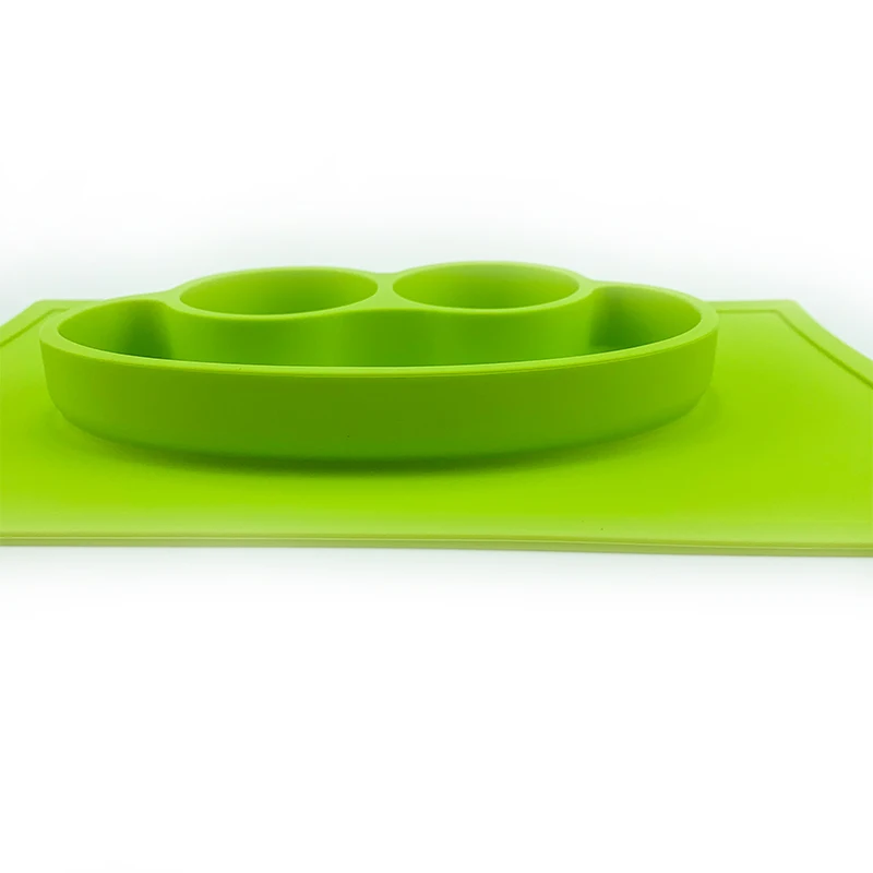 Children's Dishes latest Silicone Sucker Bowl Baby Smile Face Plate Tableware Set Smile Face Baby Tableware Set kids plate