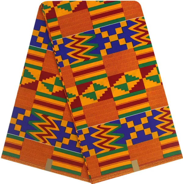 6 ярдов хлопок Африка воск печать ткань, батик Анкара ткань для Пэчворк африканская настоящая восковая печать Африканская Хлопковая ткань B2-V45 - Цвет: 33