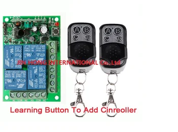 

2016 new RF Wireless Garage Door Remote Control 12V 4CH 2 Transmitter & 1Receiver 315mhz 433.92mhz RF TX RX With CE certificater