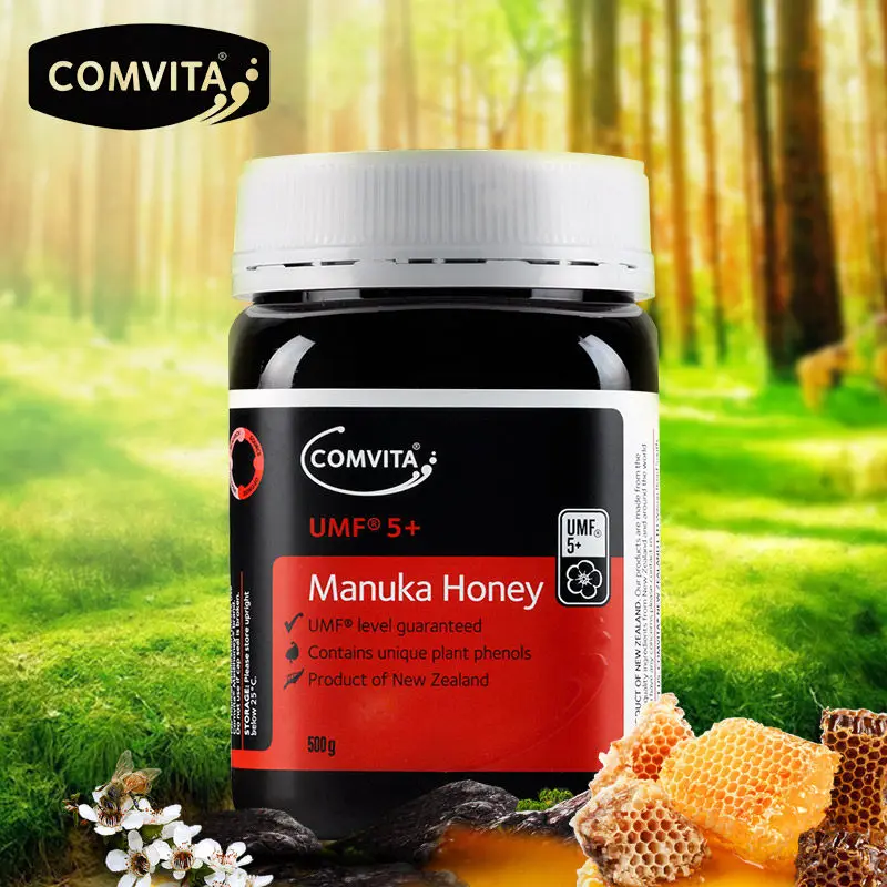 Новой Зеландии comvita мед manuka UMF5+ 500g для желудочно-кишечного иммунной здоровья дыхательных путей Системы кашля успокоить кашля в горле