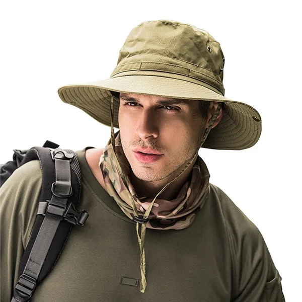 Летняя Рыбацкая шляпа для мужчин и женщин, широкая дышащая сетчатая рыболовная Кепка, пляжные шляпы, Солнцезащитная мужская шляпа с защитой от ультрафиолета