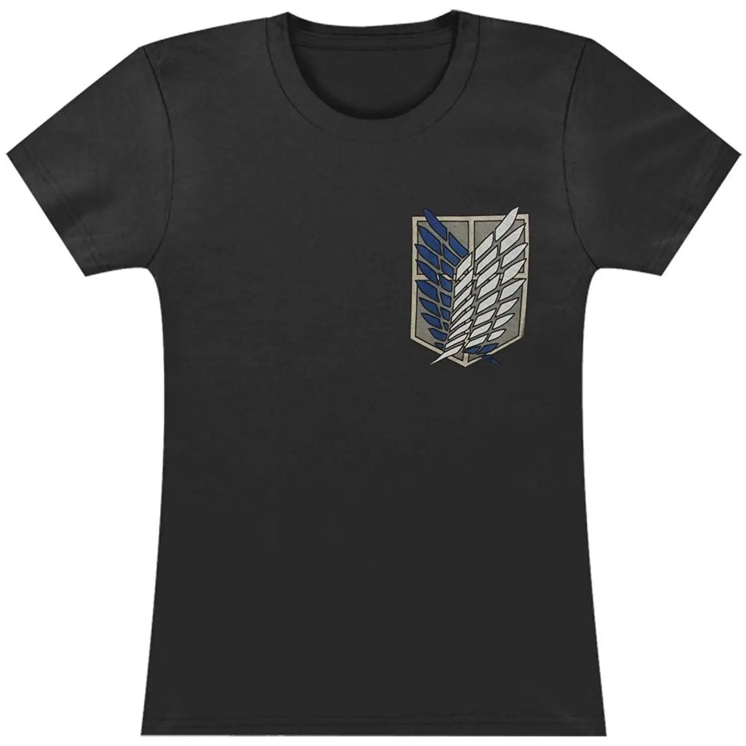 Черная футболка Attack on Titan Survey Corps Juniors крутая Повседневная Мужская унисекс новая