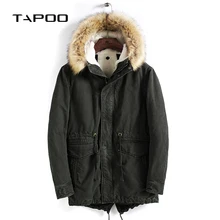 Новинка, мужские зимние парки, флисовые толстые теплые длинные куртки, повседневные мужские пальто с меховым воротником и капюшоном, подтяжки, Пальто 4XL