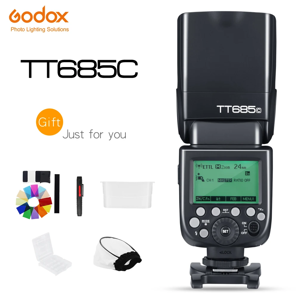 Вспышка для камеры GODOX Thinklite ttl TT685C 2,4 GHz высокоскоростная 1/8000s GN60 для Canon EOS camera s E-ttl II Autoflash(TT685C