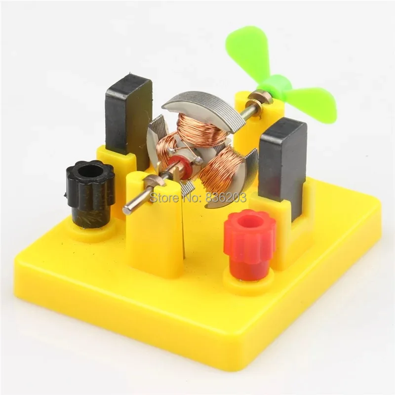 Физика научный эксперимент инструмент школьная схема постоянного тока Модель с вентилятором простой DC Электрический Мотор Модель собрать игрушки