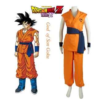 

Anime Dragon Ball Z: Resurrection 'F' Son Goku Kakarotto Super Saiyan God form Uniform Anime Cosplay Costume
