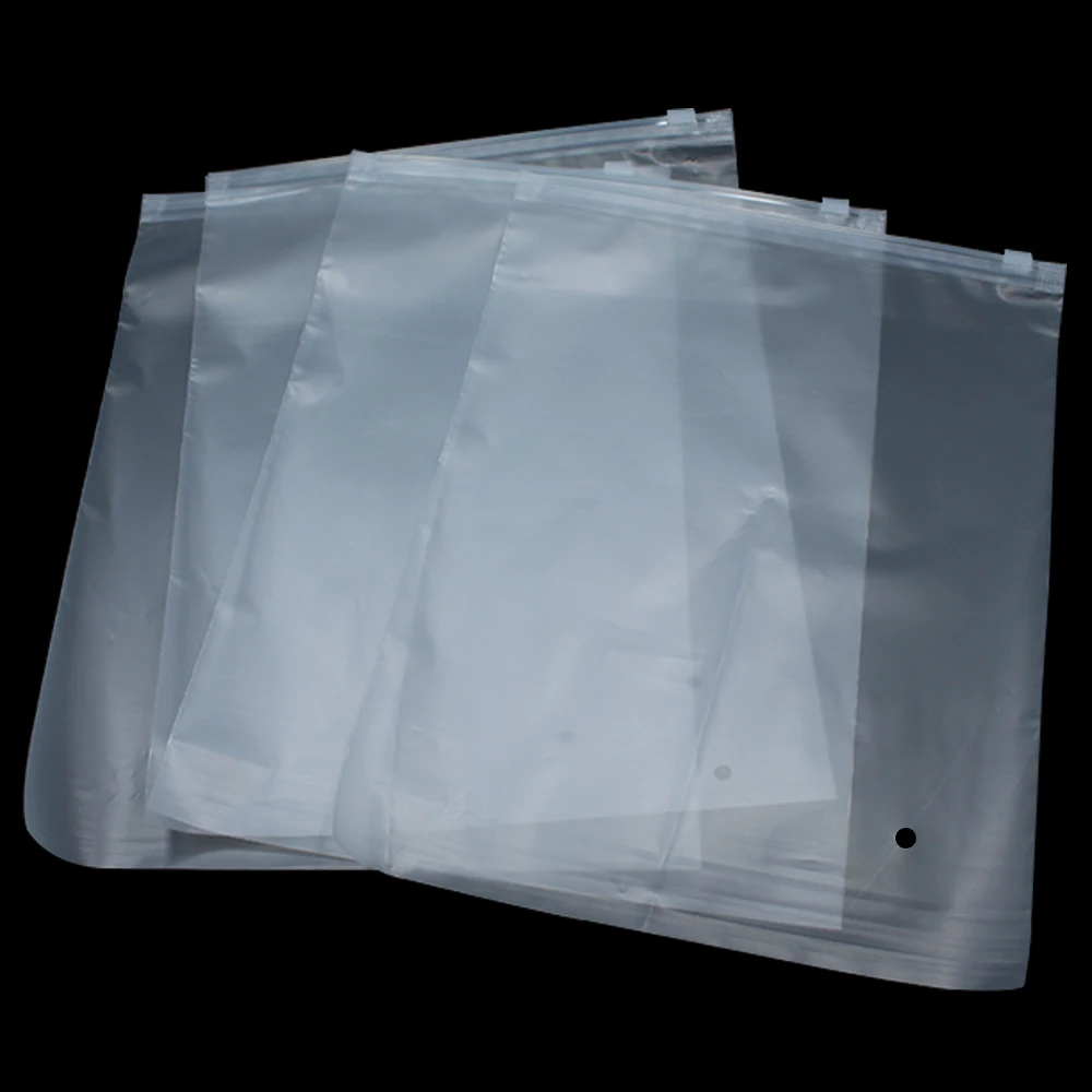 30pcs/Lot Travel Set Matte Translucent Plastic Bag For Clothes Pants Shoes Packaging Zip Lock