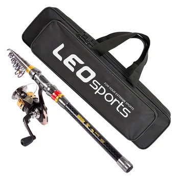 

Leo 2.1M Fishing Rod Reel Combo fish tool Kit With Carbon Fiber Fishing Rod Pole + Spinning Reel + Tack