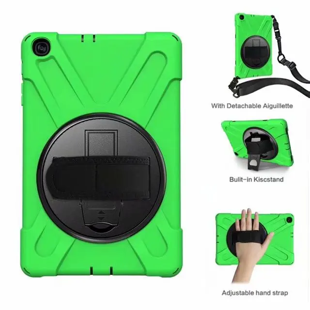 Для Amazon Kindle Fire/Kindle Fire HD 10 чехол противоударный против падения силиконовый PC Стенд кожаный чехол Funda с ремешком креплением на руку и надписью «/аксельбант+ подставка для ручек