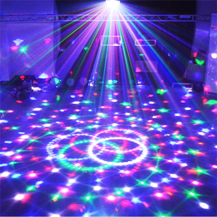 disco ball 9 colors 27W christmas laser projector wedding sound activated crystal ball party laser lights (22)