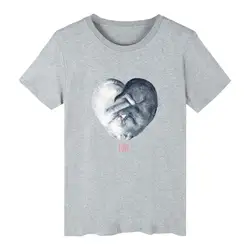 Wangcangli 2017 принт две милые Животные любовь Для мужчин/Для женщин Летняя футболка с хлопок короткий рукав любителей футболки больших размеров